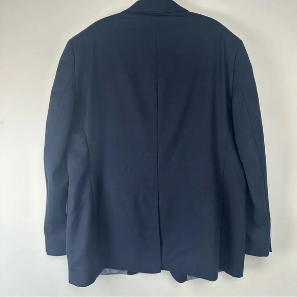 Stafford Men’s Wool Blazer Size 46R Navy Gold Button Single Breasted - Picture 2 of 12